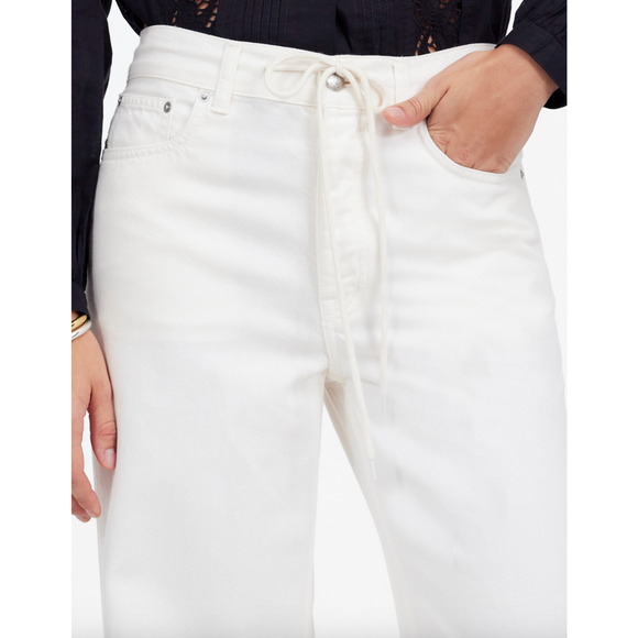 Madewell Low Slung Baggy Jean Airy Denim Vintage Canvas White Relaxed US 29 NWT - Picture 5 of 16